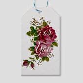 Étiquettes-cadeau Élégance de rose de chou vintage 