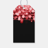 Étiquettes-cadeau Élégant 18ème anniversaire fête étincelle rouge (Dos)