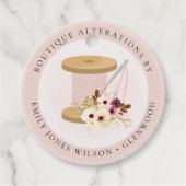 Étiquettes Cadeau Elégant Aiguille Broussaillée Aiguille Flore Tailo (Devant)