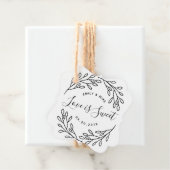 Étiquettes Cadeau Élégant amour botanique est Mariage doux Kraft (En situation)