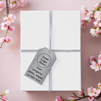 Étiquettes-cadeau Élégant argent métallique