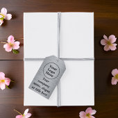 Étiquettes-cadeau Élégant argent métallique