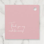 Étiquettes Cadeau Élégant Baby shower Floral Bow (Dos)