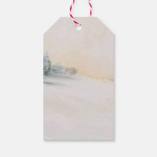 Étiquettes-cadeau Élégant Baby shower forestier hivernal (Dos)