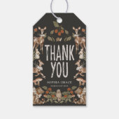Étiquettes-cadeau Élégant Baby shower forestier Merci (Devant)