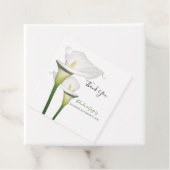 Étiquettes Cadeau Elégant Blanc Calla Lilies Mariage Cadeau (En situation)