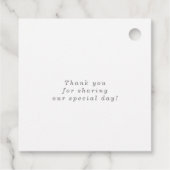 Étiquettes Cadeau Elégant bleu clair aquarelle Florals Mariage (Dos)