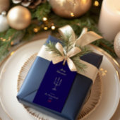 Étiquettes-cadeau Elégant Bleu élégant Chic Joyeux Noël