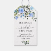 Étiquettes-cadeau Elégant bleu Eucalyptus Roses privilégient le Merc (Devant)