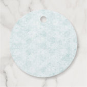 Étiquettes Cadeau Elegant Blue Bow Engagement Party Invitation (Dos)