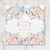 Étiquettes Cadeau Elégant Boho été printemps Blush Floral Mariage (Devant)