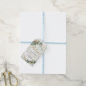 Étiquettes-cadeau Elégant boho eucalyptus mariage or vert (Avec de laficelle)