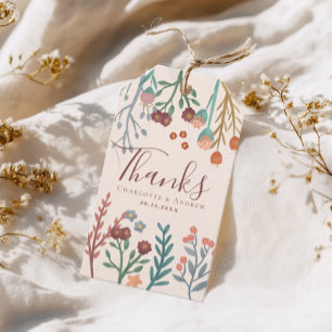 Étiquettes-cadeau Elégant Boho Fleur sauvage mariage Faveur