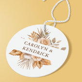 Étiquettes Cadeau Elégant Boho Neutral Merci floral Mariage