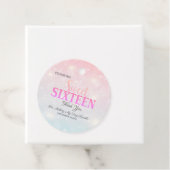 Étiquettes Cadeau Elegant Bokeh, Parties scintillant Sweet 16 (En situation)