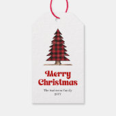 Étiquettes-cadeau Elegant Buffalo Check Christmas Gift Tag (Dos)