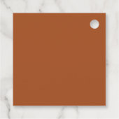 Étiquettes Cadeau Élégant Burnt Orange Classic Script Mariage (Dos)