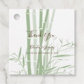 Étiquettes Cadeau Elégant cadeau Mariage en bambou oriental (Devant)