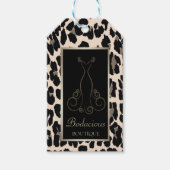 Étiquettes-cadeau Élégant, Cadre, Empreinte de léopard, Prix de la r (Devant)