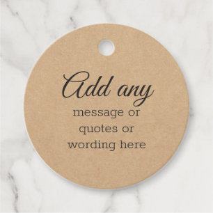 Étiquettes Cadeau Élégant Carton Vintage Personnalisé Toute Occasion