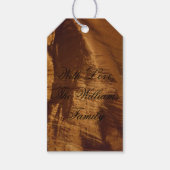 Étiquettes-cadeau Élégant Chic Cuivre Brown Festive (Devant)