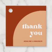 Étiquettes Cadeau Élégant Chic Peach Terracotta Arch Boho Mariage (Devant)