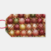 Étiquettes-cadeau Elegant Christmas Tree Baubles Holiday (Dos (Horizontal))