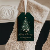 Étiquettes-cadeau Elegant Christmas Tree Merry Christmas