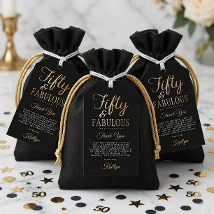 Étiquettes-cadeau Elegant Cinquante et Fabuleux ! Soirée d'anniversa