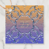 Étiquettes Cadeau Élégant Classic Fancy 25e anniversaire de Mariage (Devant)