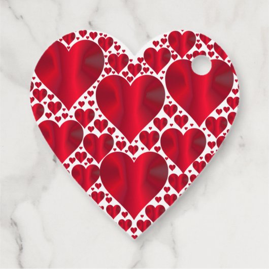 Étiquettes Cadeau élégant coeur métallique rouge valentines élégant (Dos)