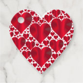 Étiquettes Cadeau élégant coeur métallique rouge valentines élégant (Devant)