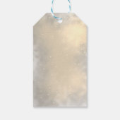 Étiquettes-cadeau Elégant Coeurs Chic Or, Merci Oiseaux (Dos)