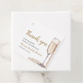 Étiquettes Cadeau Élégant Collier de Perles et Prosecco pour Enterre (En situation)