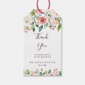 Étiquettes-cadeau Élégant Dainty Automne Mariage Floral Merci (Devant)
