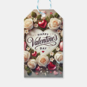 Étiquettes-cadeau Elégant design de Saint Valentin avec Rose (Devant)