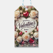 Étiquettes-cadeau Elégant design de Saint Valentin avec Rose (Dos)