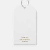 Étiquettes-cadeau Elegant Eucalyptus and Cross First Communion (Dos)