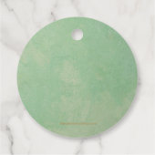 Étiquettes Cadeau Elégant Eucalyptus Christening (Dos)