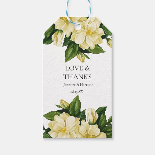 Étiquettes-cadeau Élégant faire-part de mariage botanique (Devant)