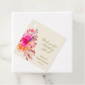 Étiquettes Cadeau Élégant Fête des mariées rose Floral Merci personn (En situation)