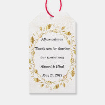 Élégant feuillage doré Feuille Cadeau de mariage i