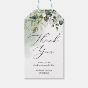 Étiquettes-cadeau Elégant feuillage vert eucalyptus mariage