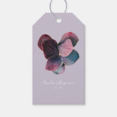 Étiquettes-cadeau Élégant Floral Gold Purple Hydrangeas Mariage (Devant)