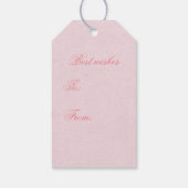 Étiquettes-cadeau Elégant floral Happy Birthday tag cadeau avec fleu (Dos)