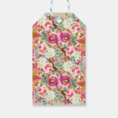 Étiquettes-cadeau Elégant Floral Rustique Kraft Monogramme Mariage F (Dos)