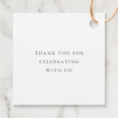 Étiquettes Cadeau Élégant Floral Script Rose Fête de Mariage (Dos)