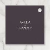 Étiquettes Cadeau Elegant Floral Wedding (Dos)