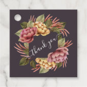 Étiquettes Cadeau Elegant Floral Wedding (Devant)