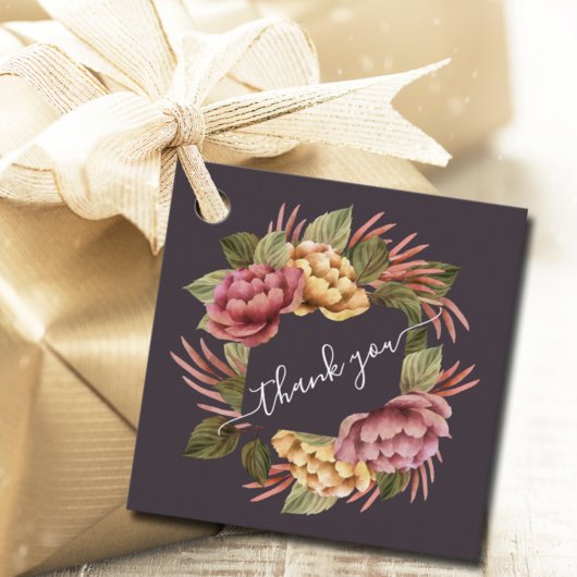 Étiquettes Cadeau Elegant Floral Wedding
